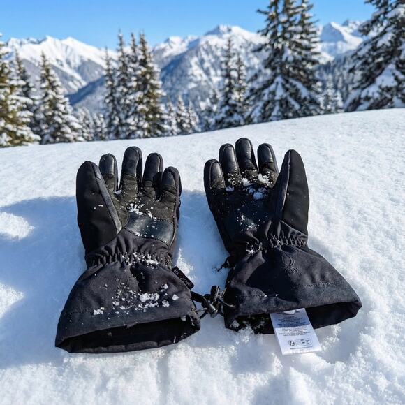 Spyder Men's Overweb GORE-TEX Ski Gloves | Size Medium | Primaloft | Black - Picture 7 of 8